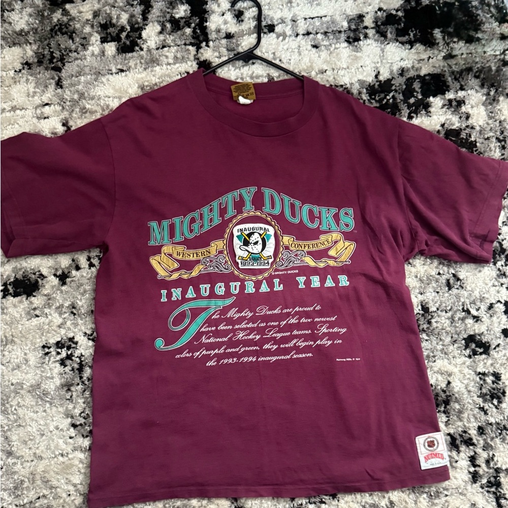 Mighty Ducks Maroon Short Sleeve Tee